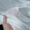 High-end glassy silk with white flowing organza fabric suitable for wedding dresses formal gowns and designer clothing fabrics