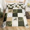 Deer Hunting Bedding Set Queen American Flag Duvet Cover Queen Size For Boys Teens, Room Decor Full Size With 2 Pillowcases