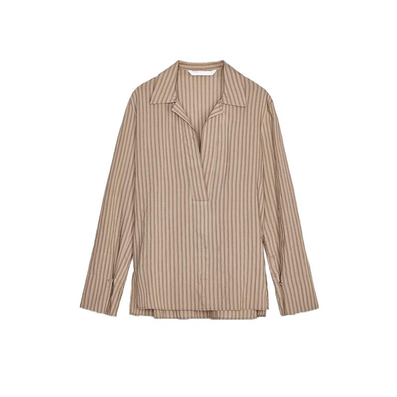 Spring New Women Clothes Stripe Long Sleeve Lapel Shirts 9479265 Stripe Pajamas Style Pants 9479264