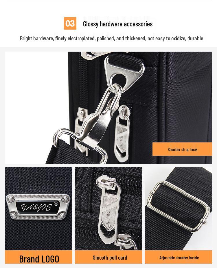 15,6" Wasserdichte Oxford Laptoptasche: Business Casual Umhängetasche mit großer Kapazität