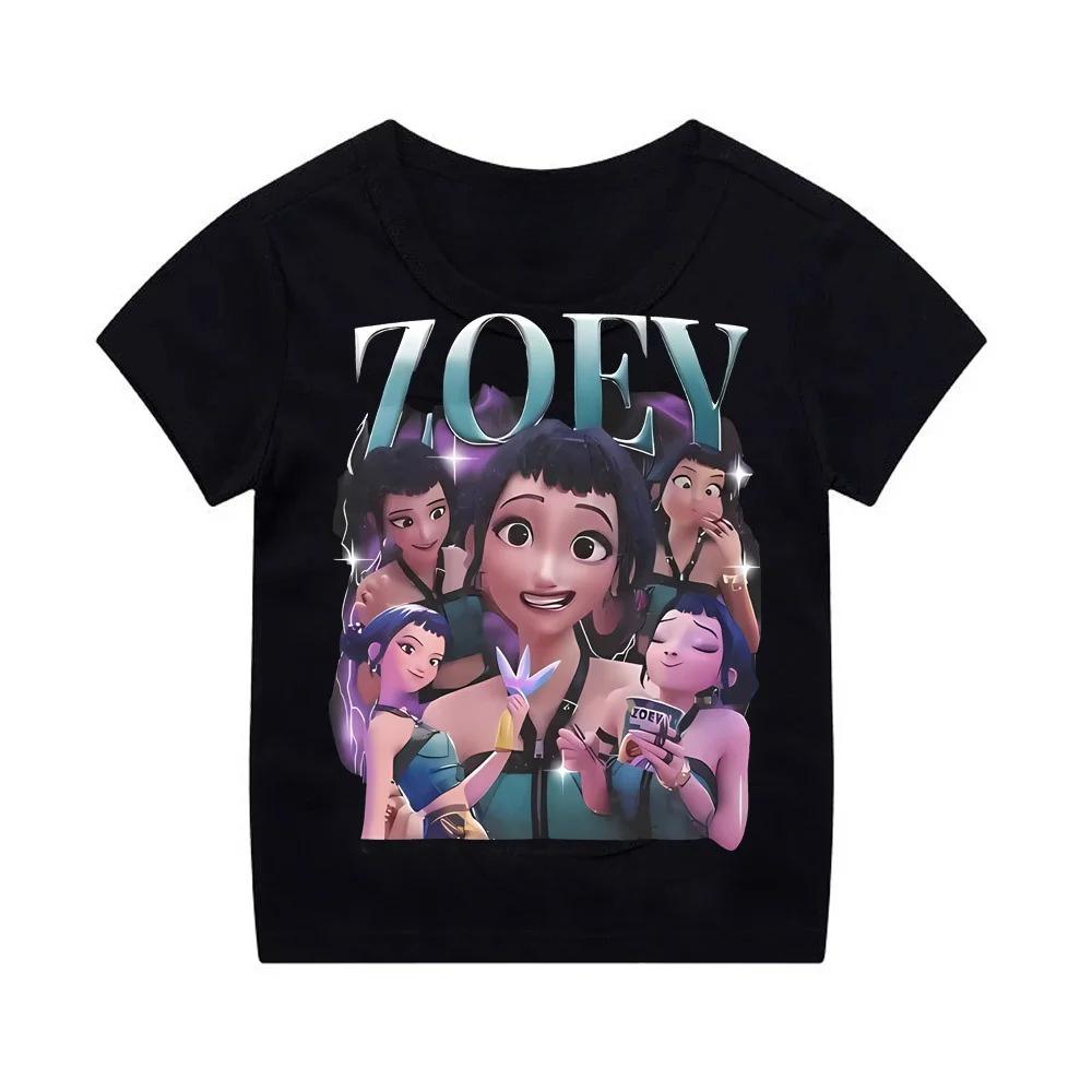 Kpop Lovci démonů Dětské oblečení Tričko s krátkým rukávem Roztomilé Kpop Lovci démonů Tygří Harajuku Tričko pro kluky a holky