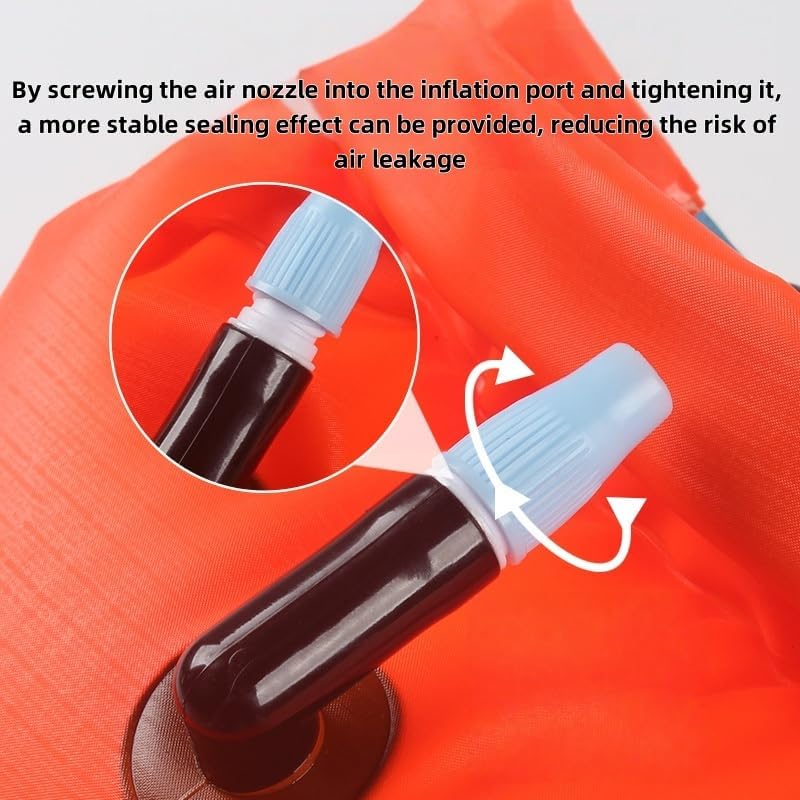 Inflatable Swimming Buoy Pvc Lifebuoy With Waist Belt Prevent Drowning Floating Ball Air Drying Bag Water Sport Safety Tow Float Towing Gear