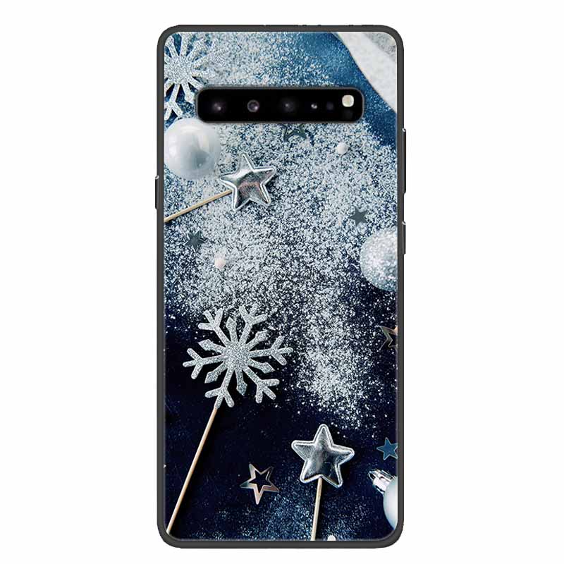 Christmas Phone Cases For Samsung Galaxy S10 /Galaxy S10e /Galaxy S10 Plus Case Black Silicone Soft Santa Claus TPU Bumper Funda