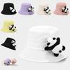 Childrens Cotton Sun Hat With Plush Panda Decoration For Summer Outdoor Play
