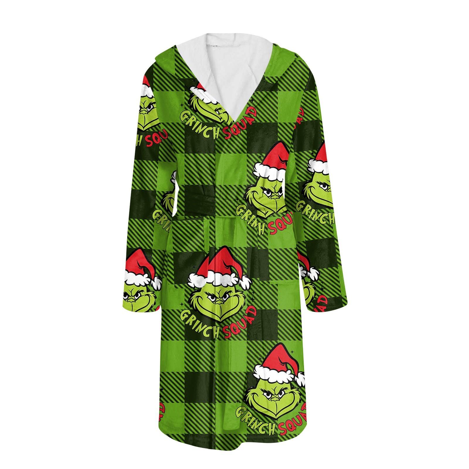 

Халат для мужчин и женщин, фланелевый халат с принтом, впитывающая быстросохнущая хлопковая ночная рубашка S красный