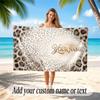 Decorative Artwork Theme Soft Beach Towel Personalized Custom Name Text Towel Portable for Beach Pool Travel