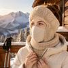 Built In Ear Covers One Piece Face Mask Windproof Cycling Face Cover  Daily Outdoor Activities
