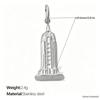 Luxury 3D Landmark Pendant Cocktail Glass Ornament