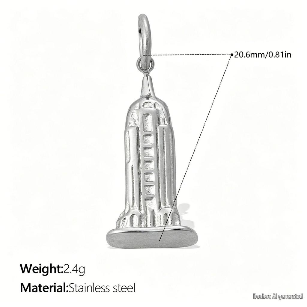 Luxury 3D Landmark Pendant Cocktail Glass Ornament
