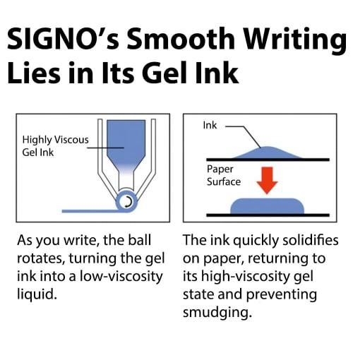 Mitsubishi Pencil Gel Ink Ballpoint Pen Signo Ultra Fine Brown Black 0.28mm UM15128.22 [Set of 3]