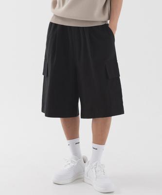 PIANER Bio Cotton Cargo Bermuda Shorts (Black)