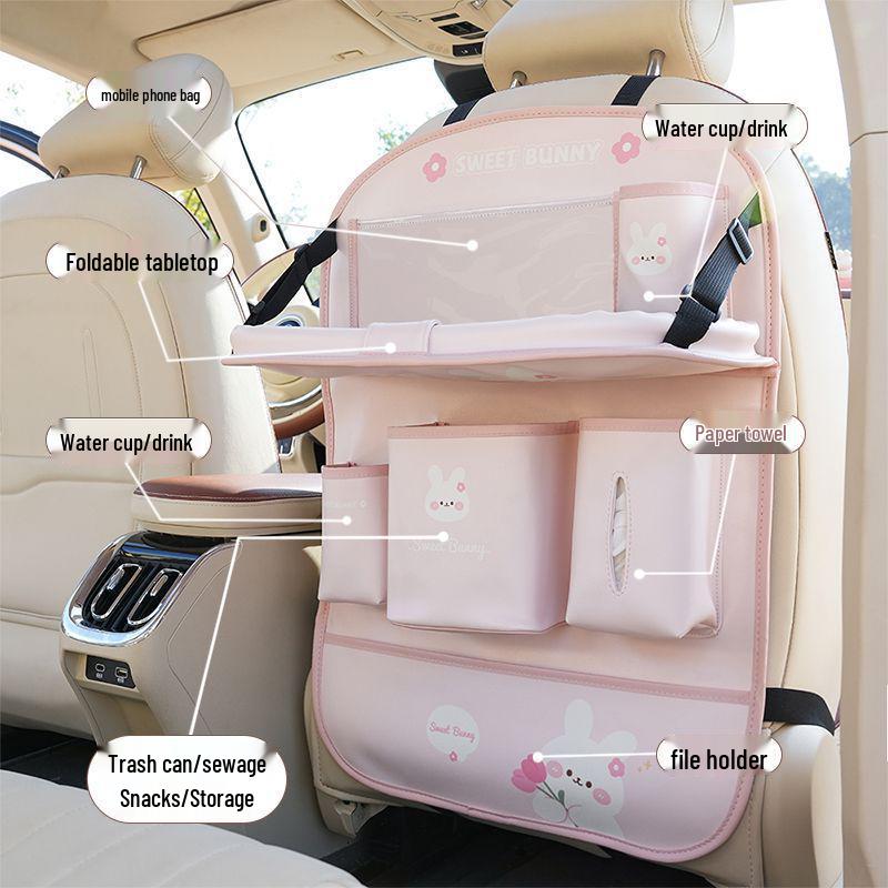 Baksätesorganisatör och förvaringsväska för matbord