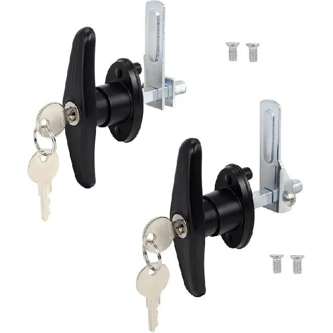 Left Right Lock Set - 2 Lock Bodies, 4 Keys, 4 Screws, 2 Wheel Locks - Aluminum Alloy - Universal Key System - Adjustable Cam