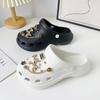10PCS Shoe Charm for Crocs DIY Advanced Golden Retro Chain Shoe Decoration Buckle for Croc Charms Hole Shoes Accessories