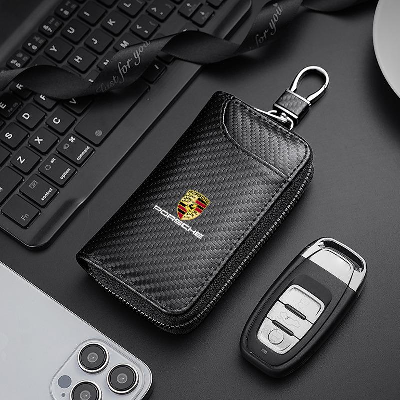 Sticker Fashion Vintage Tower Buckle Wallet Bank Card Coin Purse For Porsche Cayenne Macan 911 Taycan Boxster Cayman 918 Pajun bqtv11