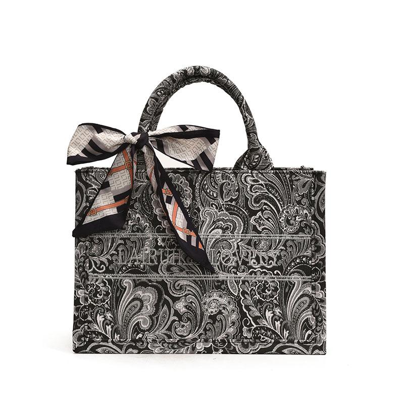 Geantă de lucru de mare capacitate pentru femei 2025 nouă iarnă casual de ultimă generație geantă tote portabilă brodată pentru femei