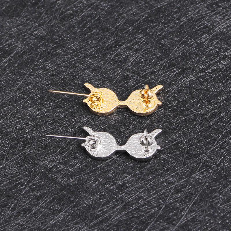Hot Mini Sunglasses Brooch Men Enamel Sunglasses Brooch Unisex Fashion Party Suit Shirt Decoration Zinc Alloy Pin Glasses Pin