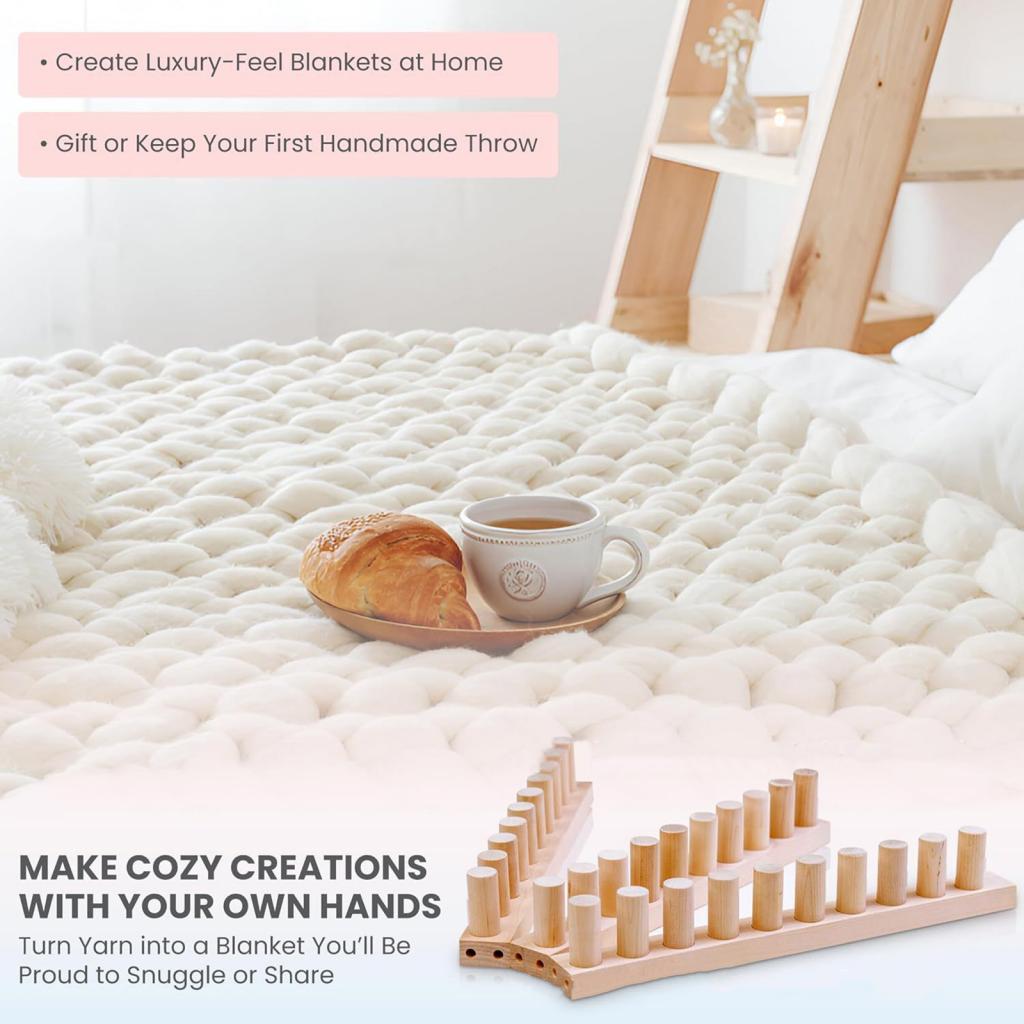 Chunky Blanket Loom Frame Women Adults Shawl Portable Scarf Home Decoration Yarn Craft Versatile Yarn Craft Project Weaving Tool