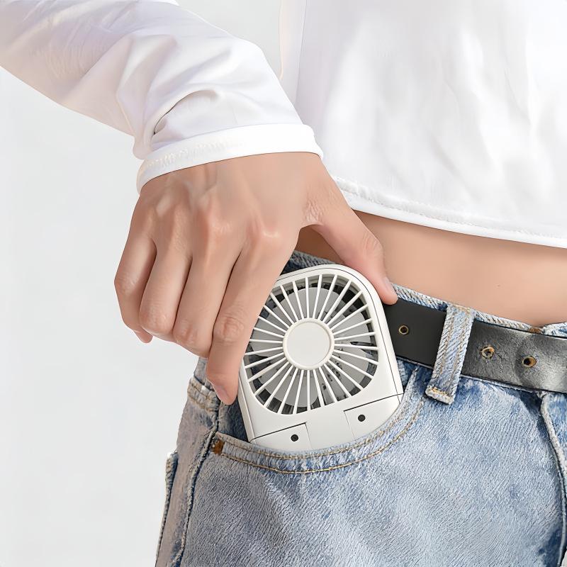 Ultra-thin Portable Neck Fan: Lightweight, Foldable, Rechargeable for Outdoor, Makeup, and Travel Use