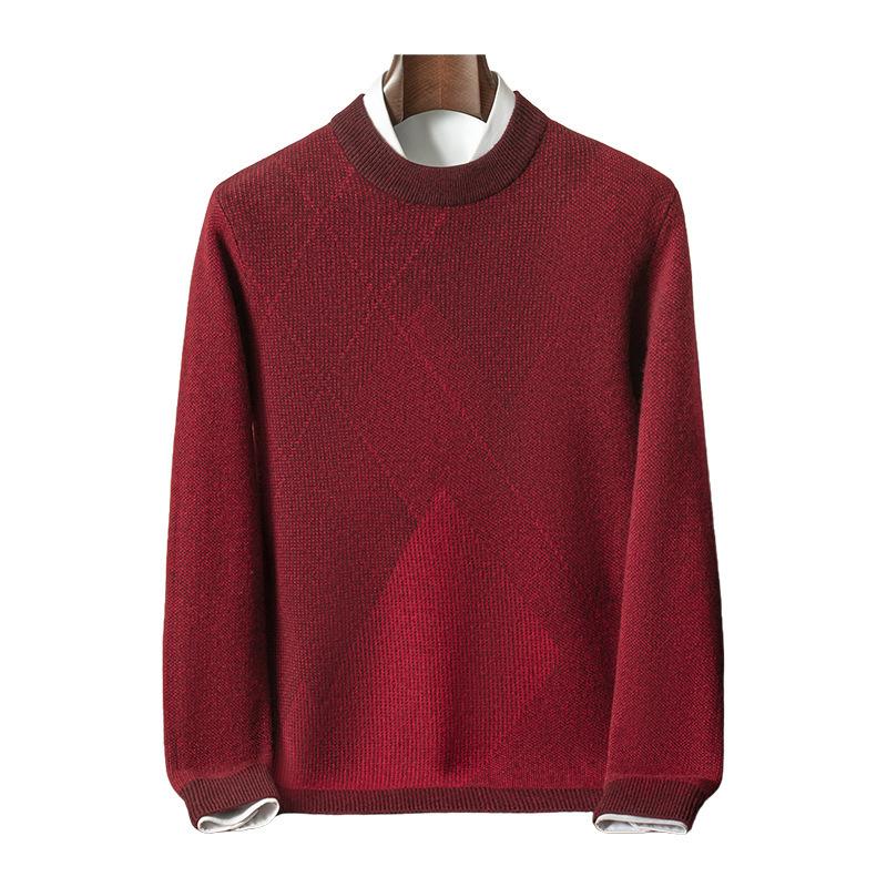 New cashmere sweater crew neck sweater loose knitting wool sweater knitting