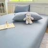 Yongyouwan Cotton Solid Color Double Piece Bed Sheet