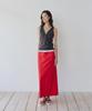 Ieoning Essential Rib Maxi Skirt, Red
