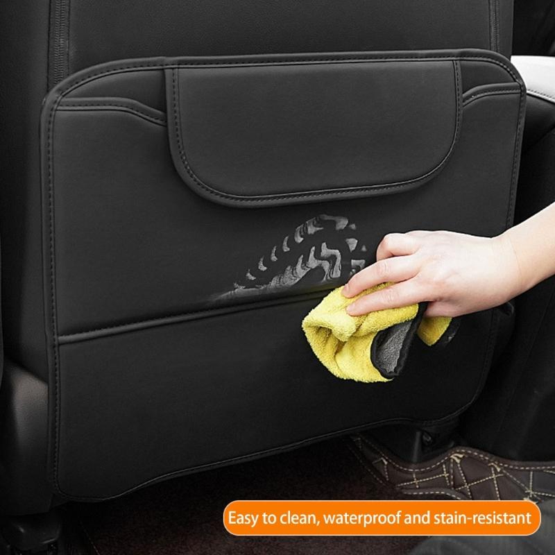 Easy Clean Waterproof Car Seat Protector Leather Cover Universal Car Seat Not Kick Mat Waterproof for Back Seats