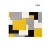 6 Piece Plaid Pattern Geometric Aesthetic Placemat Waterproof Dinning Table Mat  Festive