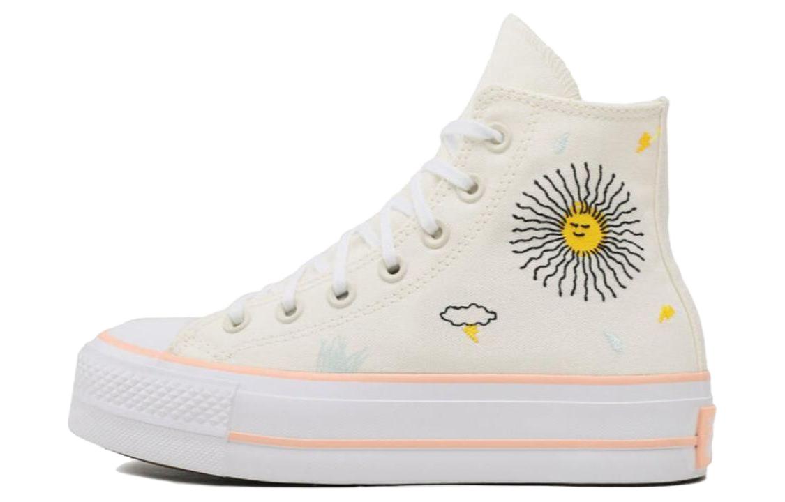 Кеды Chuck Taylor All Star Wmns Converse на платформе с высоким верхом Цветочная вышивка Женские A03516C