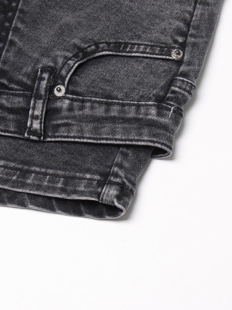 Street Style Denim Skort 2026: Irregular Waist, High-Waisted Wash, Faux Two-Piece Shorts