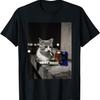 Cigarette Kitten Funny Smoking Cat Meme Stupid Brainrot T-Shirt