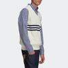Adidas Originals X Human Made Heart Embroidered Logo V-Neck Striped Knit Vest Men Tops White GM4631