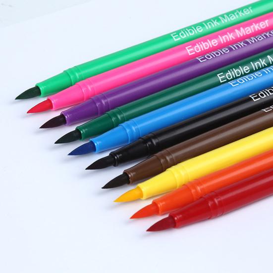 0.7mm Nibs Natural Tone Food Color Pen Food Grade Safety DIY Double Head Cookie Decorating Edible Ink Marker Kitchen Tools