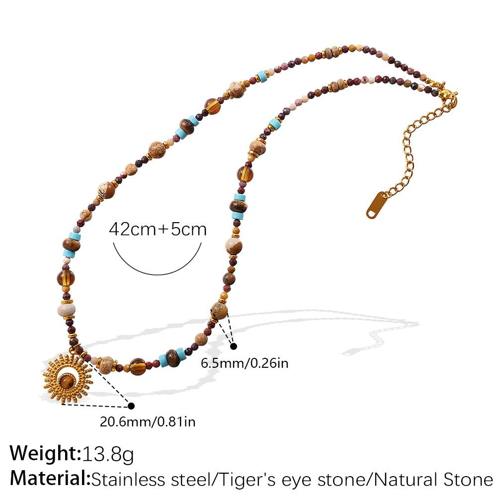 2025, ретро в национальном стиле, нерегулярный, с бусинами, новый китайский дизайн, универсальное ожерелье