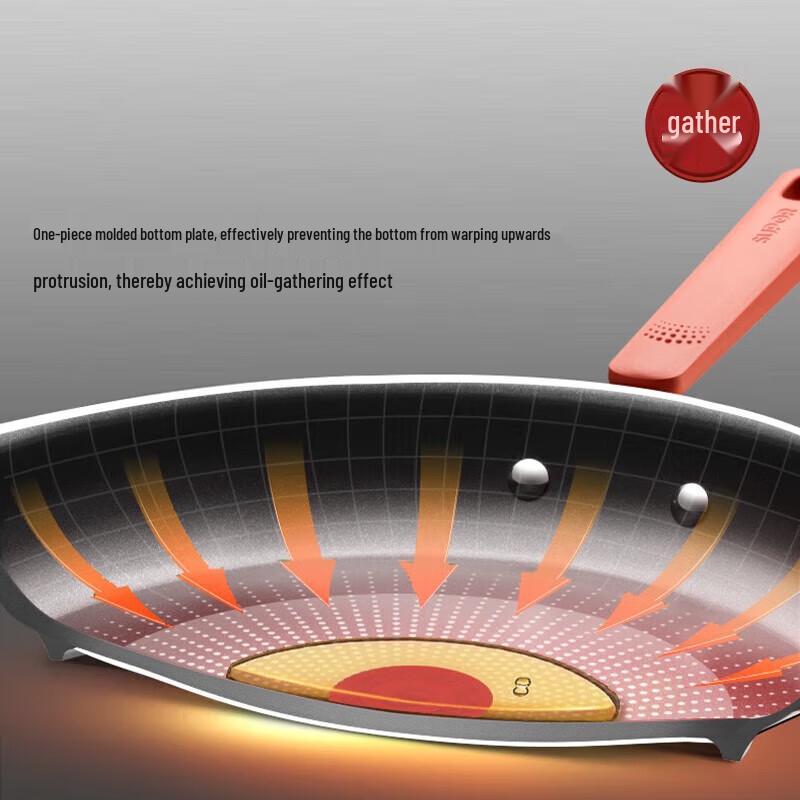 SUPOR 28cm 304 Stainless Steel Frying Pan with Lid