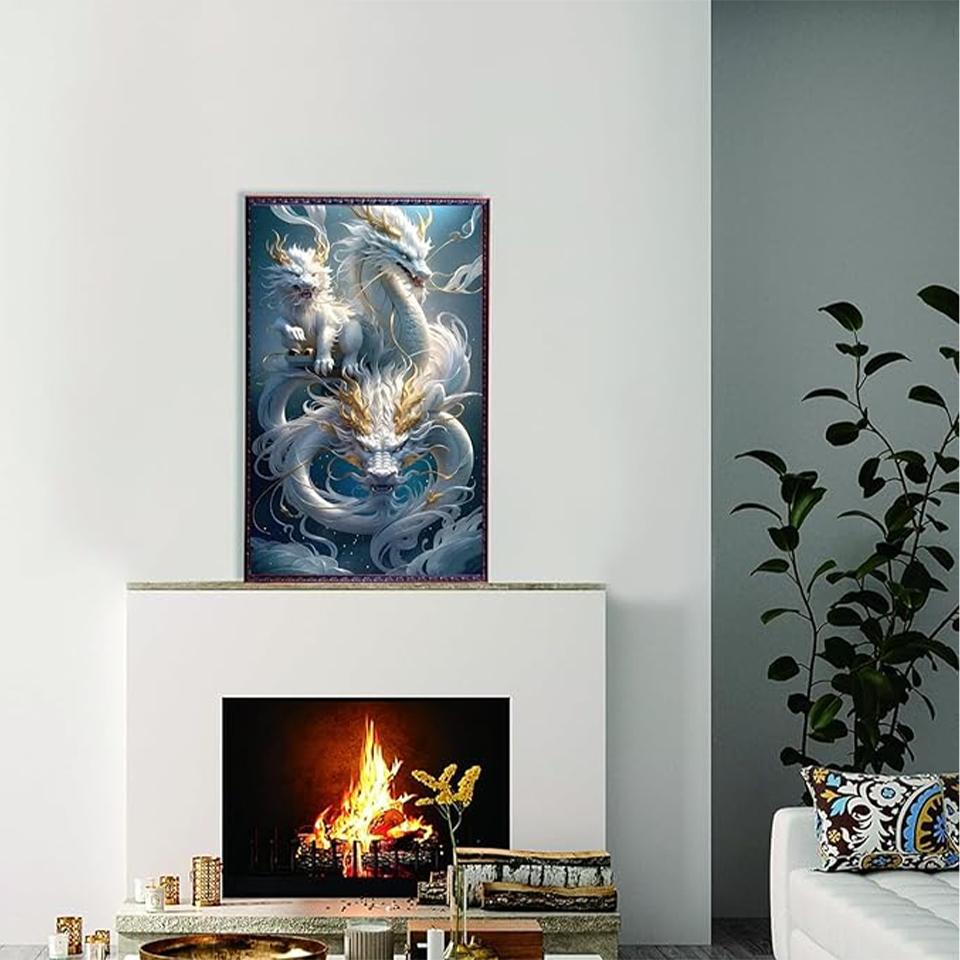 DIY 5D Diamond Drawing Cartoon Dream Dragon Flower Diamond Drawing Embroidery Set Sales Handmade Home Decoration Gifts