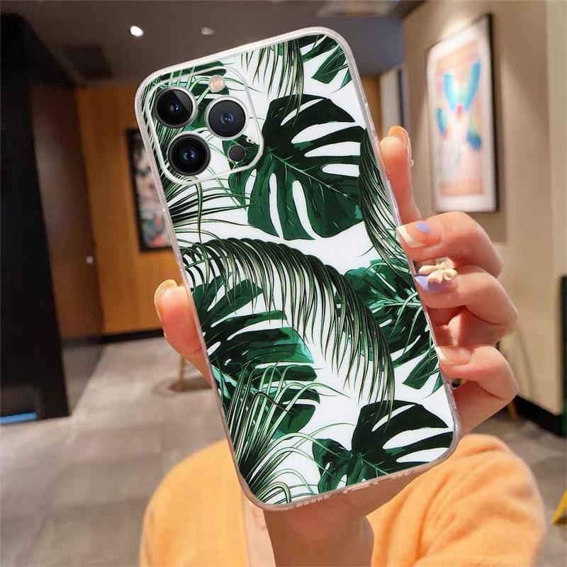 

Phone Case For iphone 17 Pro Max Air 16 15 14 13 Pro Max 15 16 Pro 15Plus Palm tree Leaves iphone 13