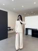 Clearance: High Elasticity Long-Sleeve Sweater & Half-Skirt Trousers Set (Non-Returnable)