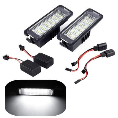 2pcs No Error SMD LED License Number Plate Lights Lamps Error Free White For VW GOLF 4 5 6 7 6R Passat B6 Lupo Scirocco Polo