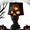 Gotische Lampe Halloween Totenkopf Dekor Schreibtischlampe Skelett Halloween Dekorationen Umgebungsbeleuchtung Nachtlicht Schreibtischzubehör Für