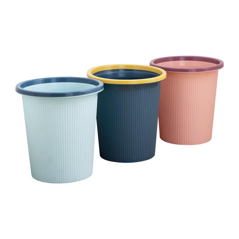 Dafuri Striped Lidless Trash Can Set