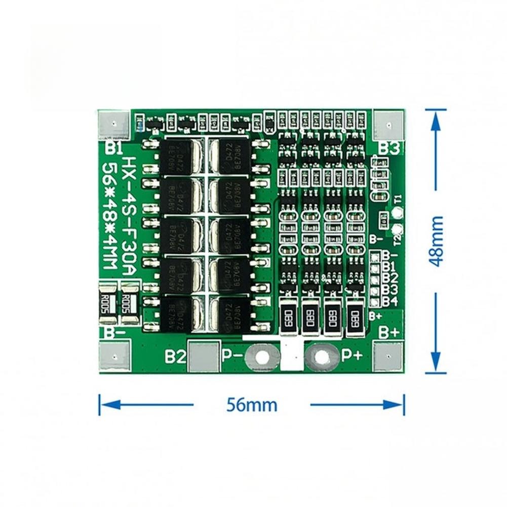 1pc 4S 14.8V 12.8V Lithium Battery Protection Board With Balance 30A For LiFePO4 Li For Electrical Equipment Supplies