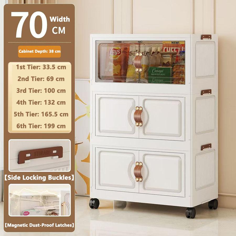 Faltbarer Aufbewahrungsschrank Wandmontage Klappbarer Spind Kompakter Organizer für Zuhause und Büro mit verstellbaren Regalen in Weiß/Grau