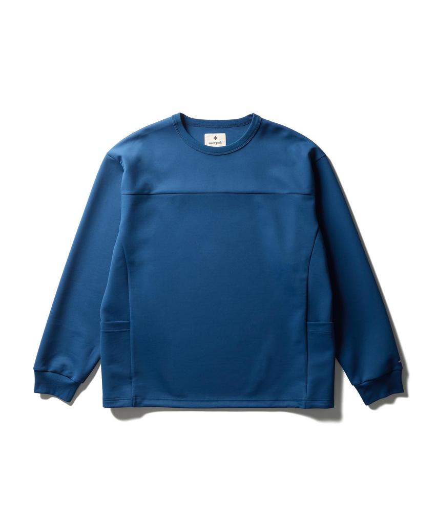 Double Knit Pullover Knit Sweater Cut and Sew Long Sleeve BLUE M [Snow Peak] CS-26SU007 T-Shirt Men's Women's