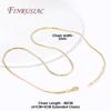 Fashion Blade Snake Chain Necklace 18K Gold Plated Brass Metal Thin Chains For Women Men Jewelry Accessories Findings