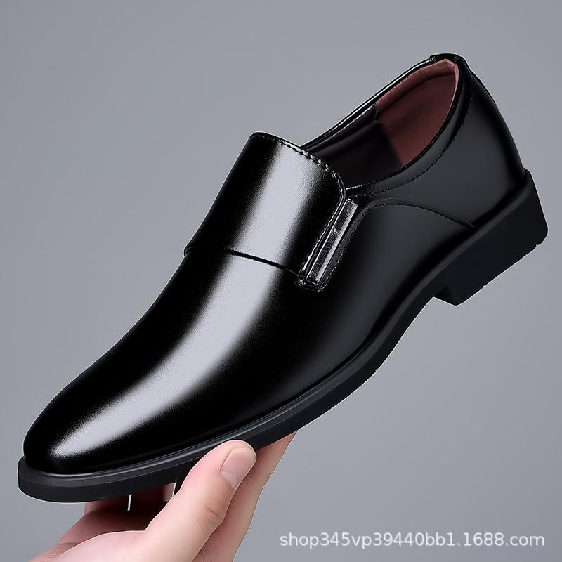 

Large size men s business leather shoes genuine leather casual foot fit British trend wedding groom suit shoes 48 [leather shoe size]