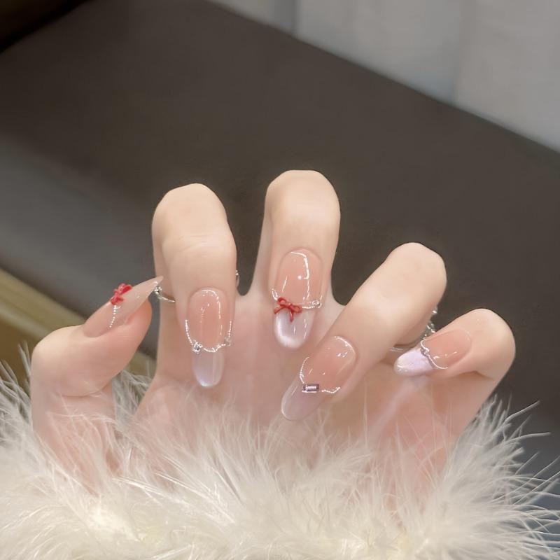 New Ice Flower Nail Art Wear Ins Style Pure All-match Ice Crystal Flower Blush Gradient Cat's Eye Temperament Handmade Nail Art Tool