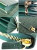 Green Crocodile Long Wallet for Men and Women, Authentic Crocodile Leather, Single Piece, Unparalleled Design, Round Zipper, Coin Purse, Card Slots,