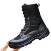 Men's Ultra-Light Mesh Combat Boots - Breathable High-Top Outdoor Workwear & Security Footwear