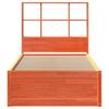 Solid Wood Bed without Mattress Wax Brown 100x200 cm Pine Wood